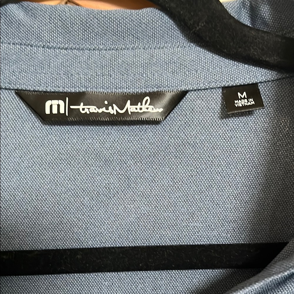 Travis Mathew Men's Blue Polo Shirt - Picture 2 of 6